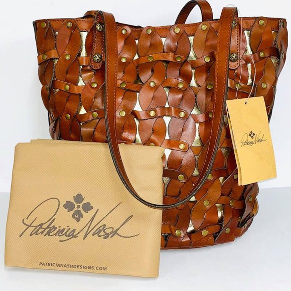 Patricia Nash Handbags - Patricia Nash TWISTED BRAID Leather MIZZANA TOAST